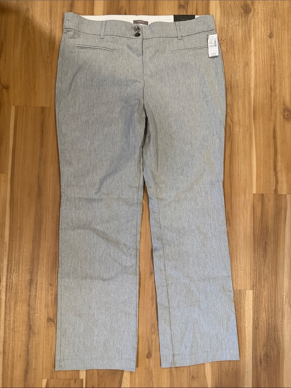 Maurices Light Gray Boot-cut Dress slacks
